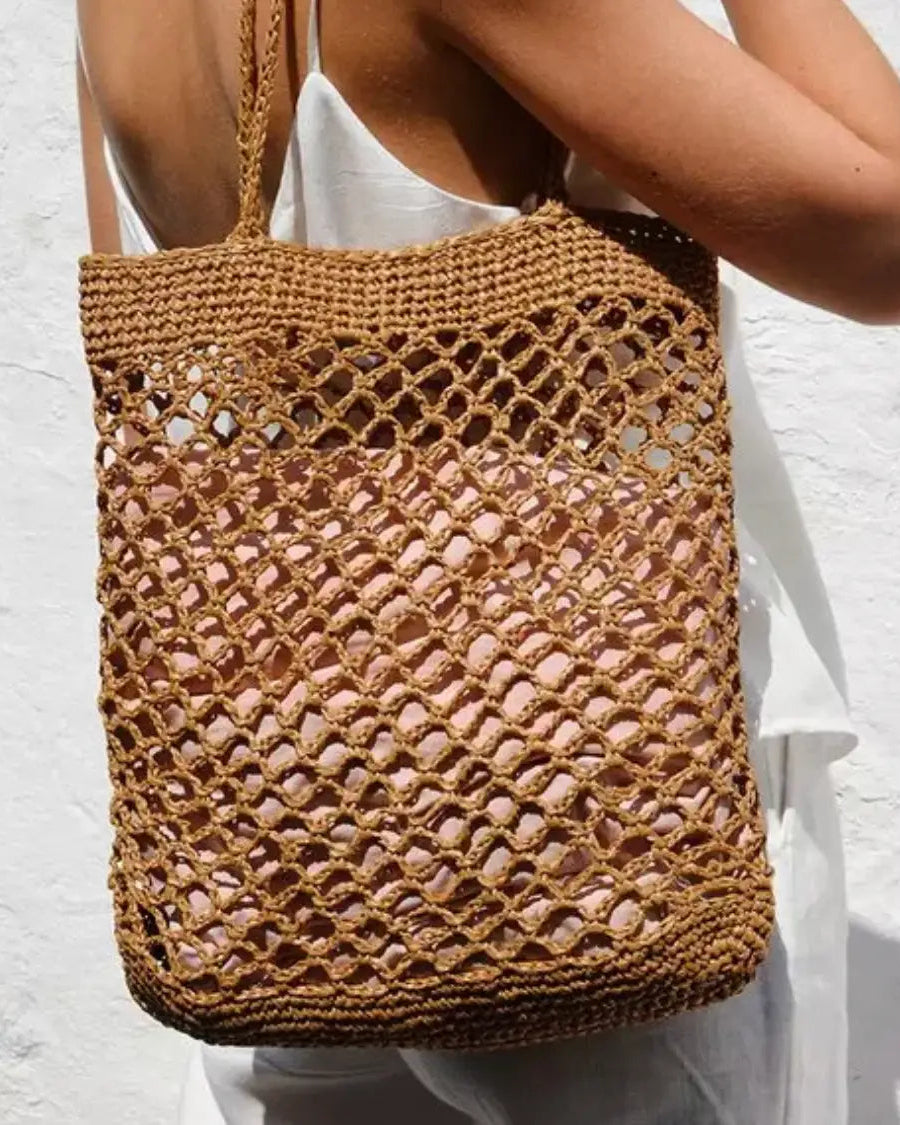 Handmade Raffia Tote Handbag