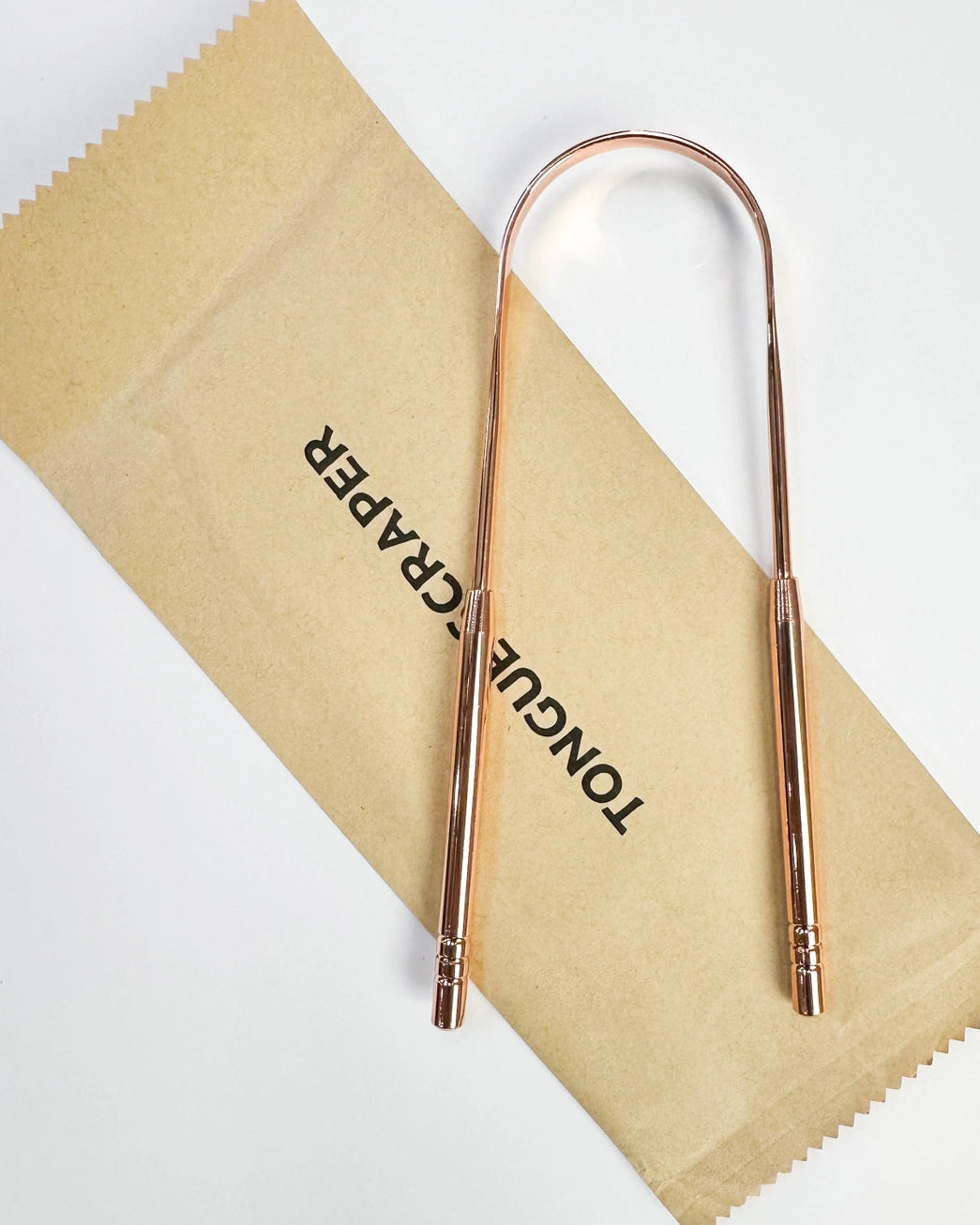 Reusable Tongue Scraper – Rose Gold