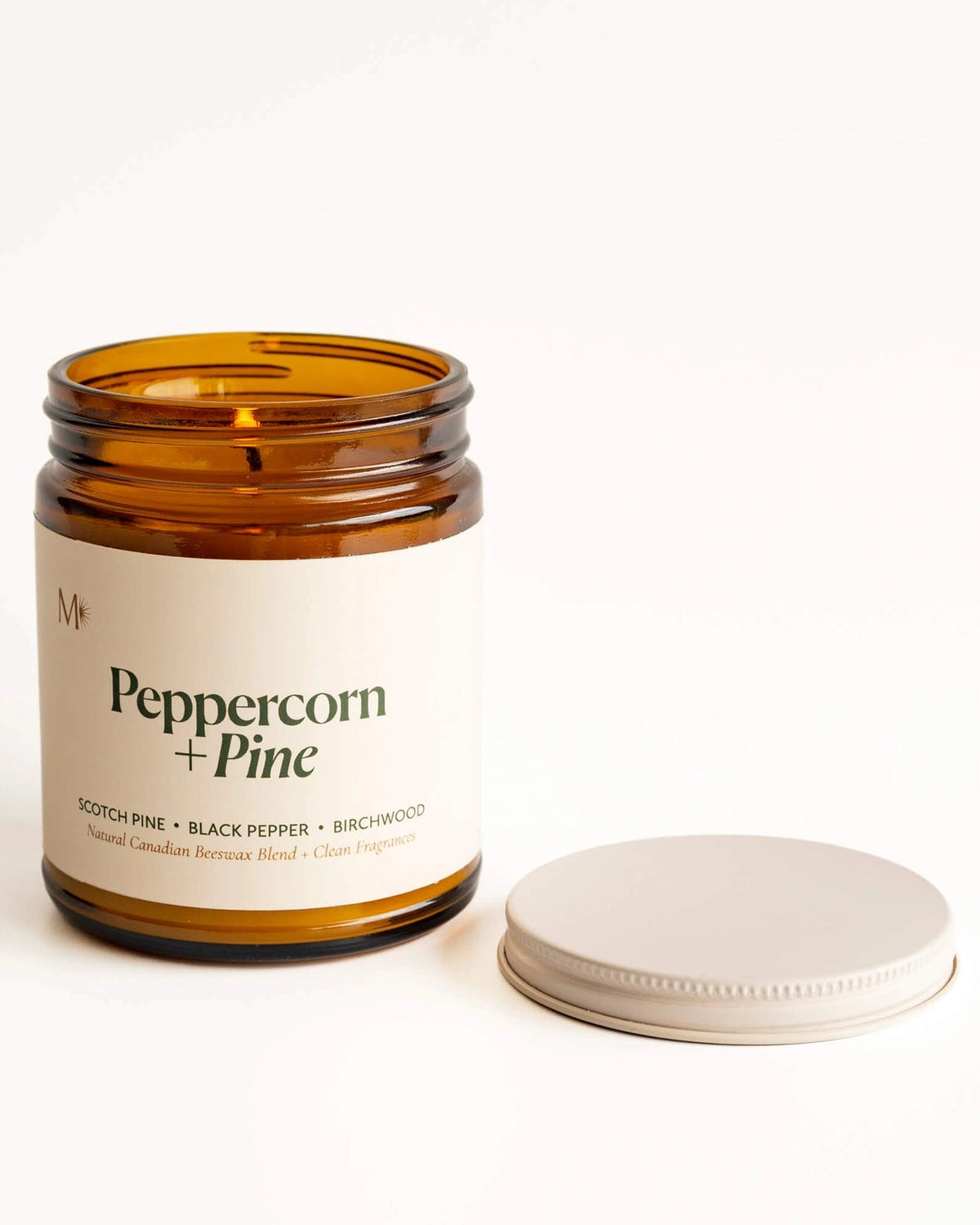 Peppercorn + Pine | Canadian Beeswax Candle