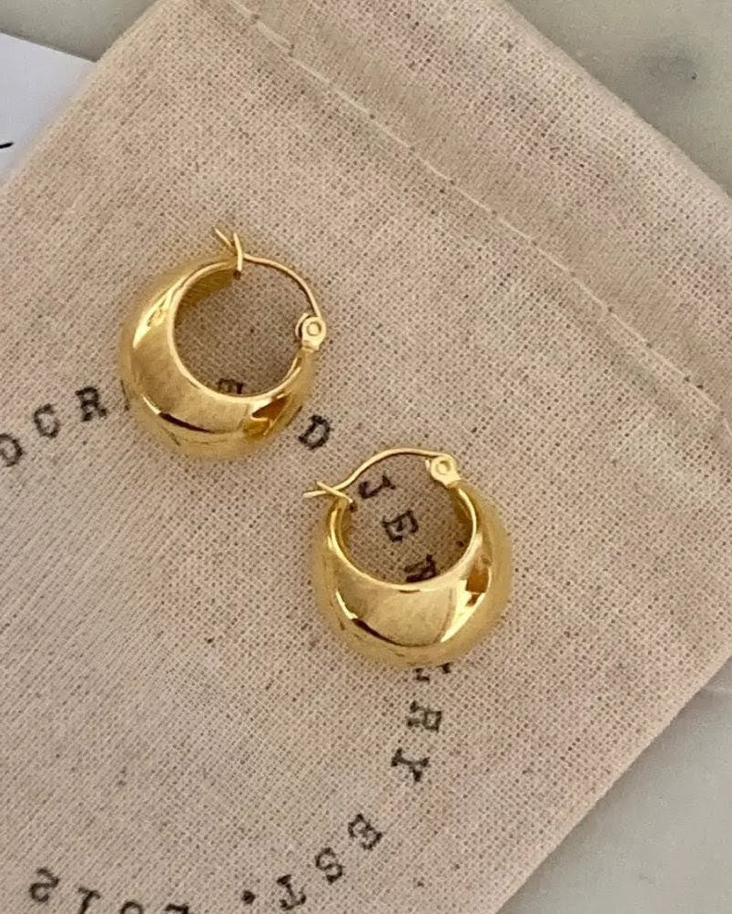 Classic Thick Hoop Earrings