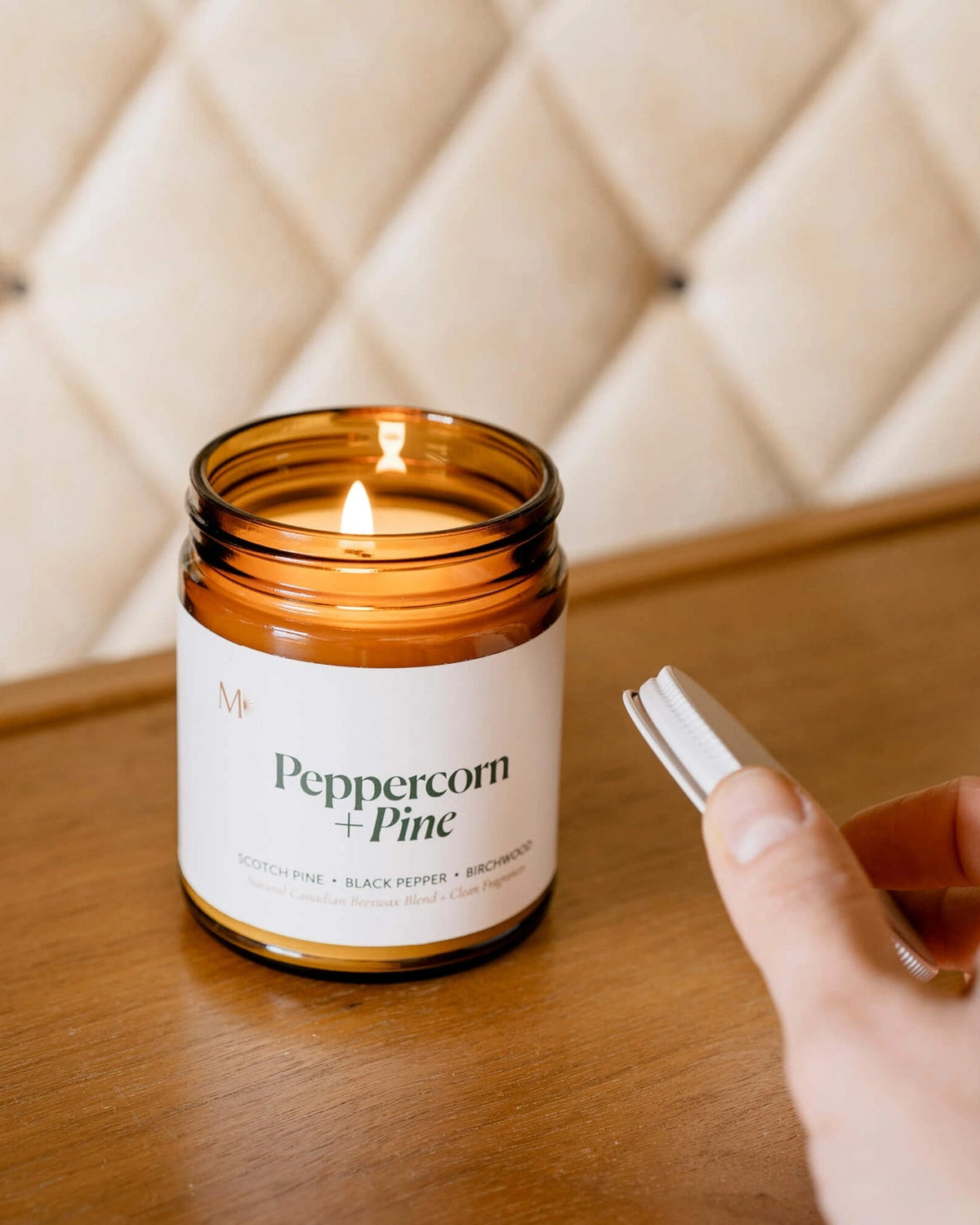 Peppercorn + Pine | Canadian Beeswax Candle