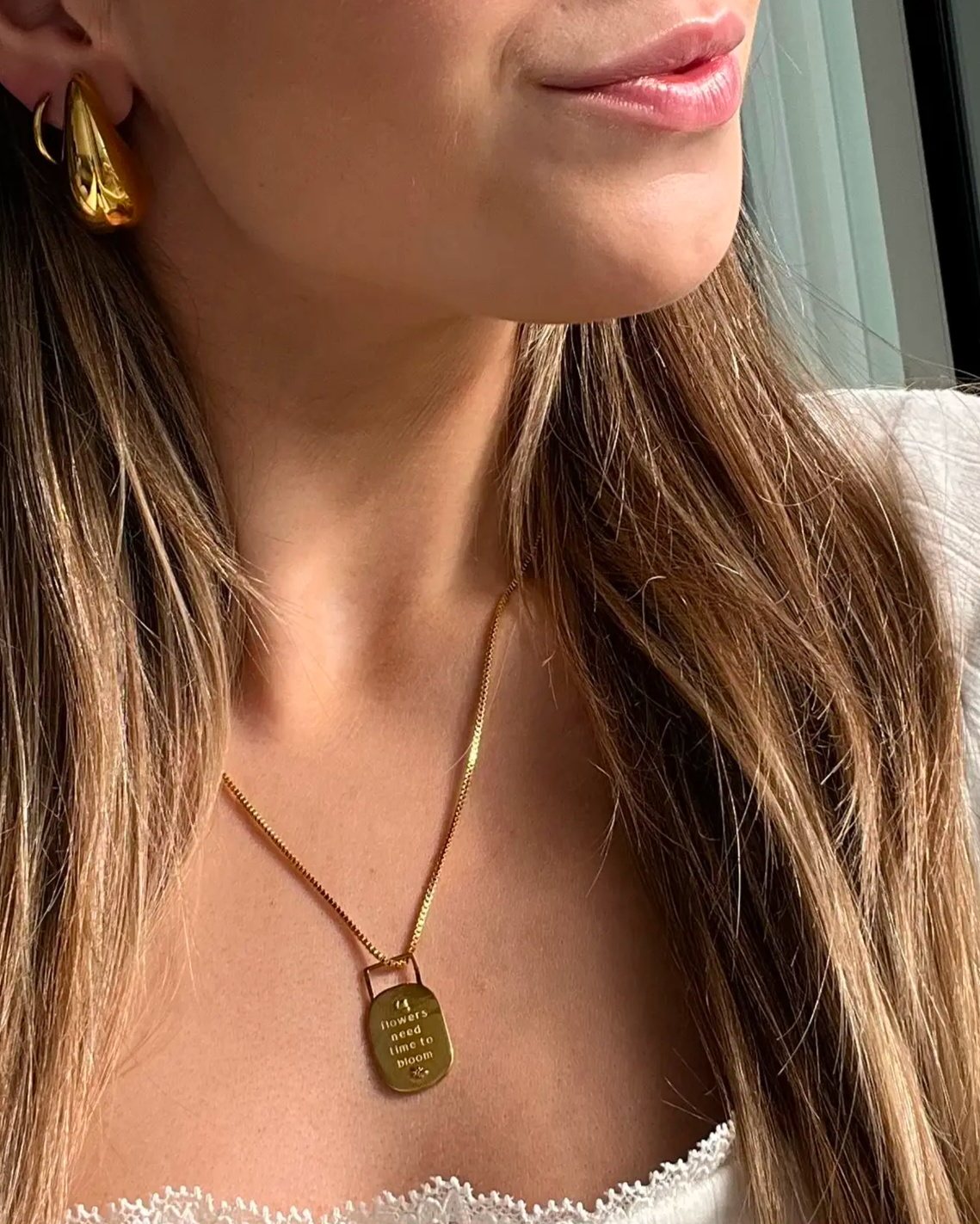 Bloom Affirmation Necklace- Gold