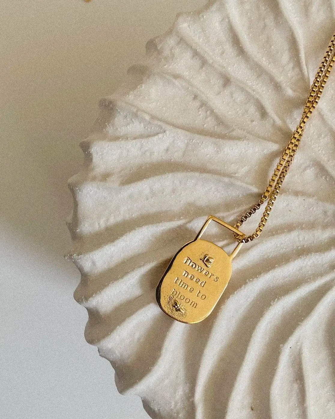 Bloom Affirmation Necklace- Gold