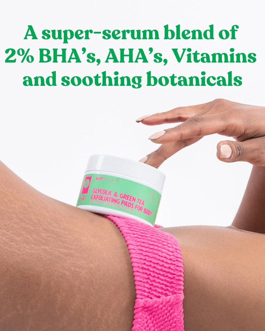Glycolic & Green Tea Exfoliating Pads - Ingrown Hair + Body Bumps