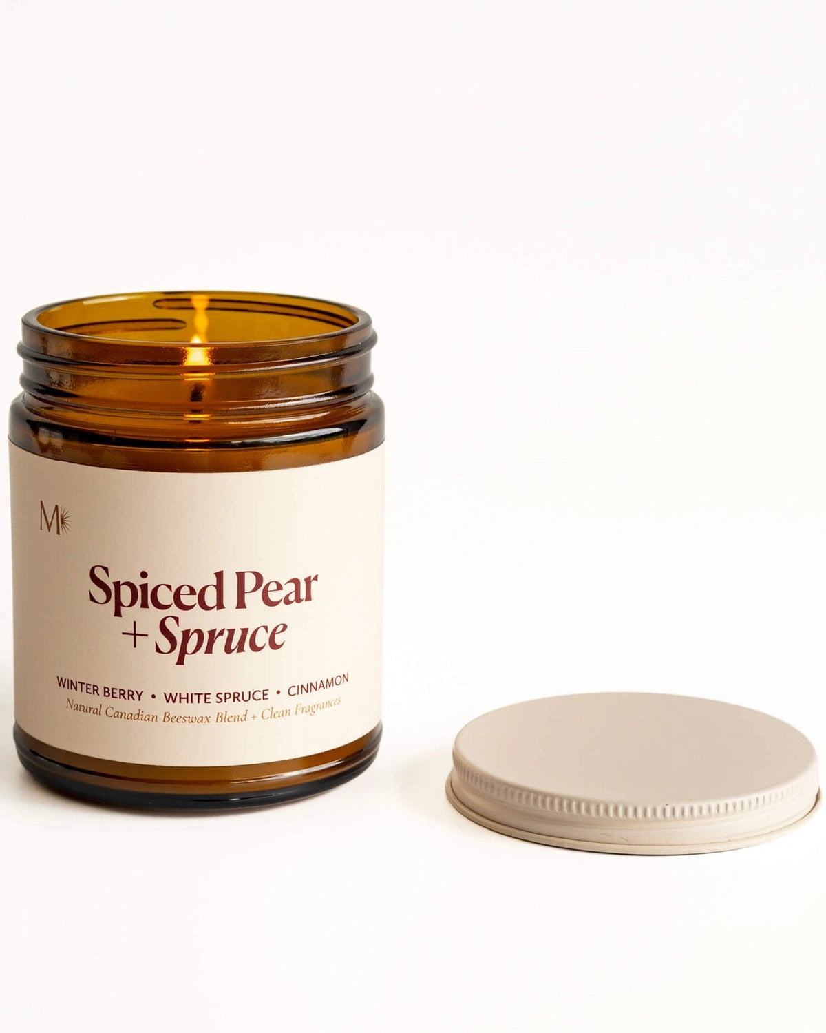 Spiced Pear + Spruce | Canadian Beeswax Candle