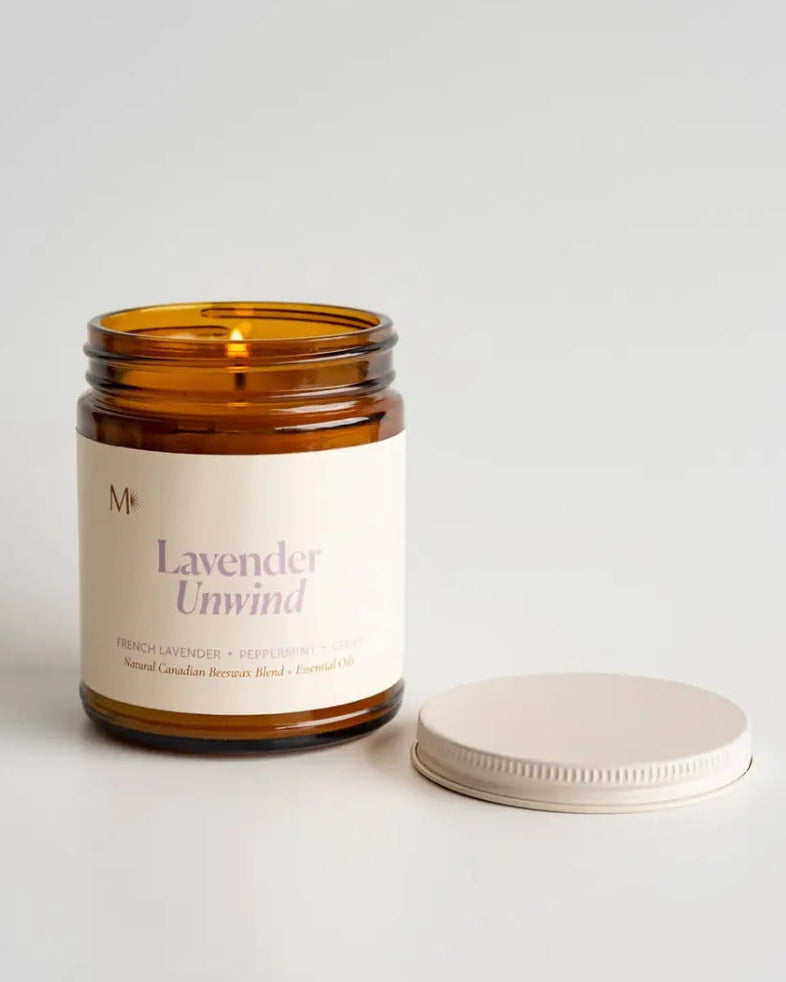 Lavender Unwind | All-Natural Canadian Beeswax Candle