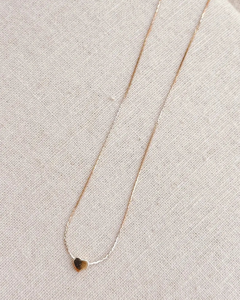 Tiny Gold Heart Necklace